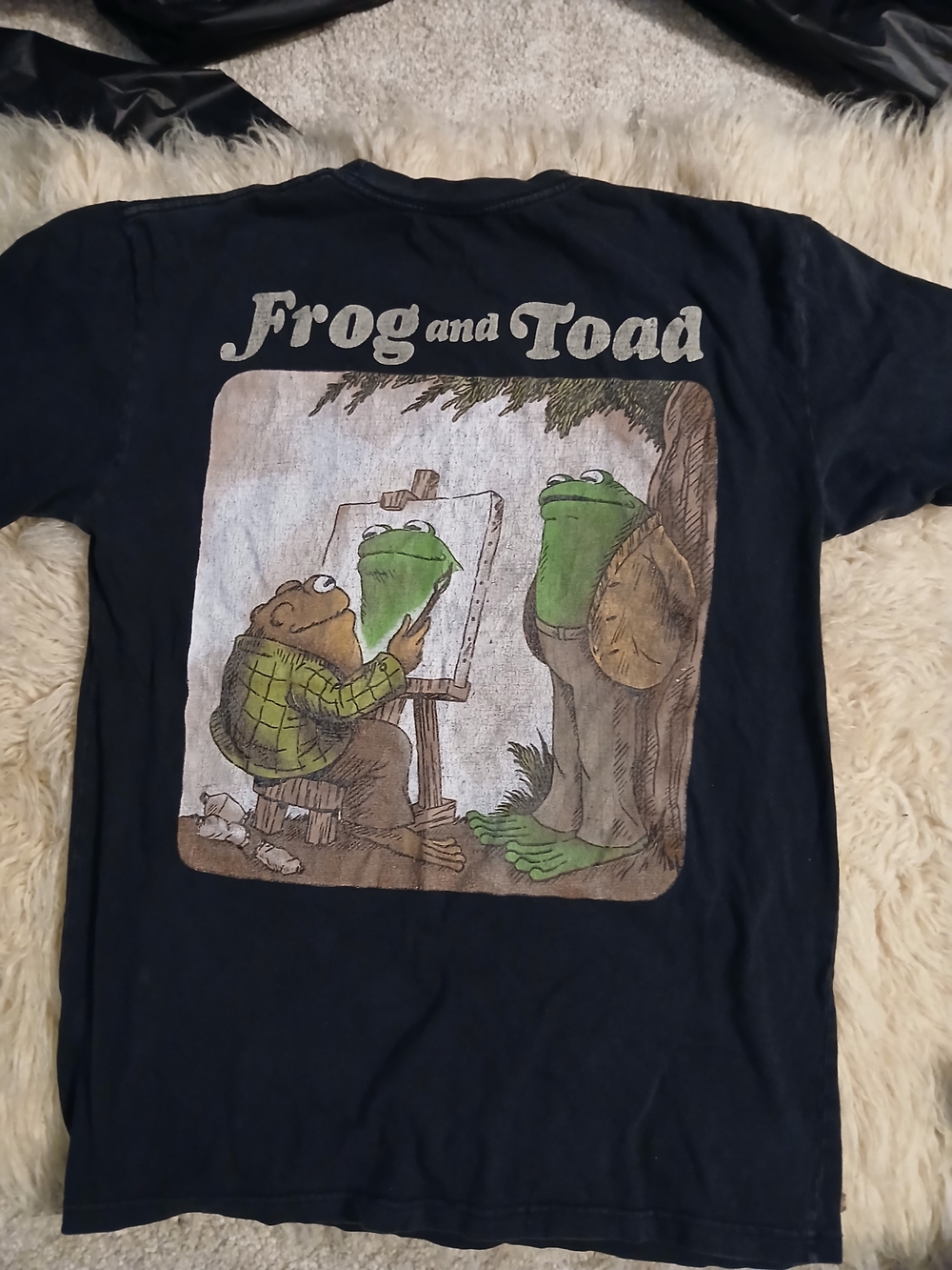 Frog and Toad Graphic Tee - Navy Short Sleeve